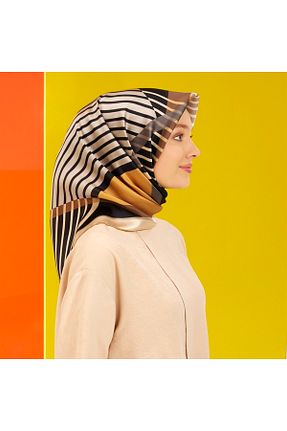 روسری رنگی کرپ ساتن ابریشم Armine - کد 266891635