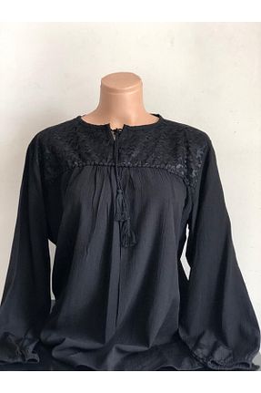 بلوز مشکی زنانه ساده sevdalı - کد 98802159