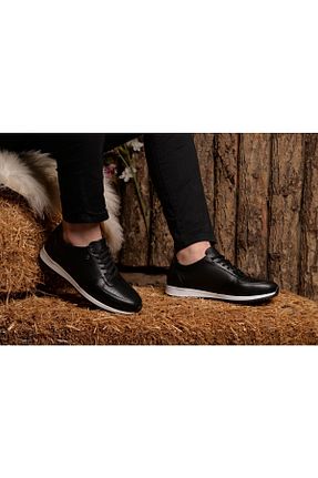 کفش کژوال مشکی مردانه چرم خالص Pierre Cardin - کد 266930121