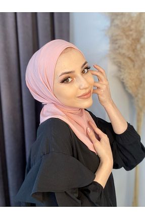 شال صورتی زنانه پنبه ای Helya - کد 267375373