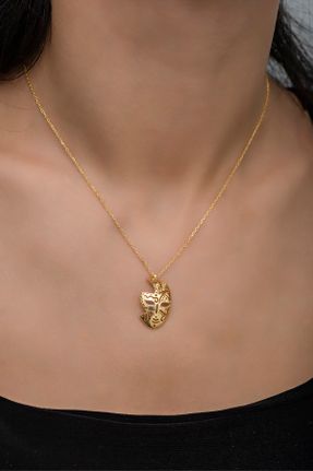 گردنبند نقره طلائی زنانه کد 268013371