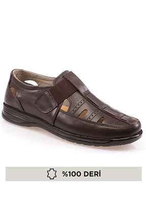 صندل قهوه ای مردانه پاشنه تخت maximoda - کد 96156606