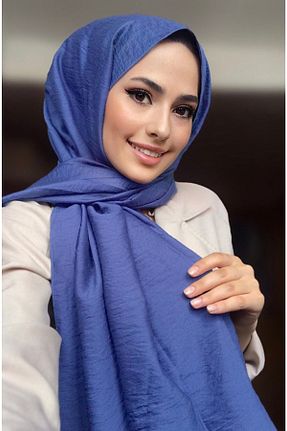 شال سرمه ای زنانه ابریشم İPEKSCARF - کد 268332752
