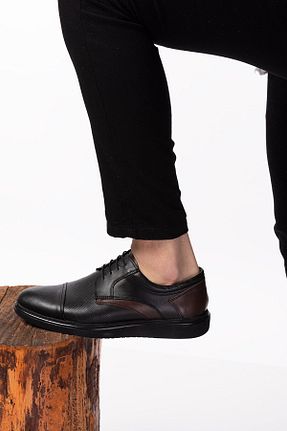 کفش کژوال مشکی مردانه چرم خالص depderi - کد 269246570