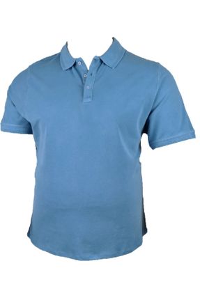 تی شرت آبی مردانه سایز بزرگ پنبه (نخی) کد 269268185
