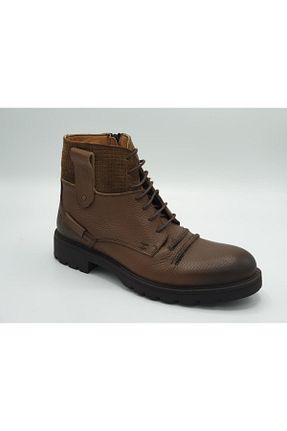 بوت / نیم بوت قهوه ای مردانه چرم خالص Freefoot - کد 269173204