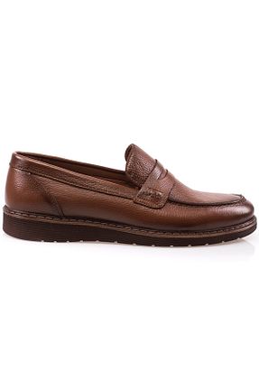 کفش لوفر قهوه ای مردانه چرم خالص maximoda - کد 93677818