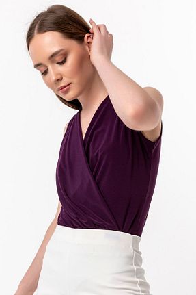 بلوز بنفش زنانه ساده Laranor - کد 268384401