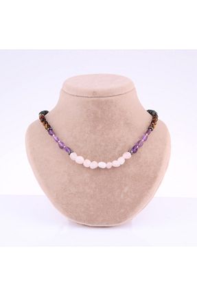 گردنبند جواهر رنگی زنانه سنگ طبیعی OSMANLI DOĞAL TAŞ - کد 268658834