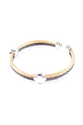 دستبند استیل (فولاد) طوسی زنانه استیل (فولاد) Tedz Collection - کد 75352021
