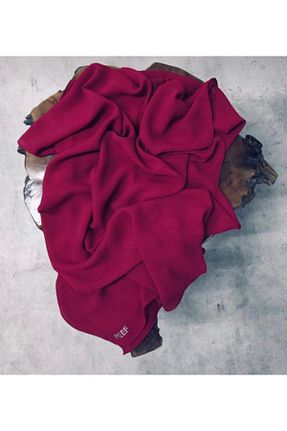 شال زرشکی زنانه جاز İPEKSCARF - کد 268332755