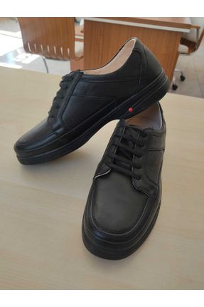 کفش کلاسیک مشکی مردانه چرم طبیعی پاشنه کوتاه ( 4 - 1 cm ) پاشنه ساده کد 268615859