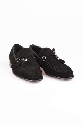 کفش کژوال مشکی مردانه چرم طبیعی پاشنه کوتاه ( 4 - 1 cm ) پاشنه ساده کد 268832217