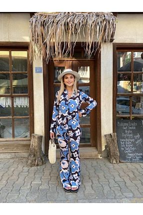 ست بالاتنه و پائین تنه سرمه ای زنانه بافتنی 1Moda1Tarz - کد 269581081