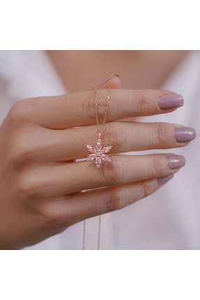 گردنبند نقره صورتی زنانه 925 عیار Genel Markalar - کد 269602982