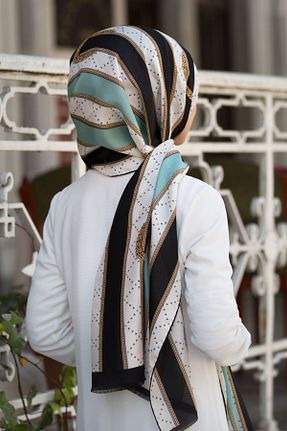 شال سبز زنانه ابریشم Vissona - کد 270687494