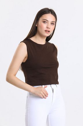 تیشرت قهوه ای زنانه گشاد Sandstone - کد 270340268