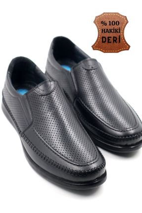 کفش کژوال مشکی مردانه چرم طبیعی پاشنه کوتاه ( 4 - 1 cm ) پاشنه ساده کد 269512655