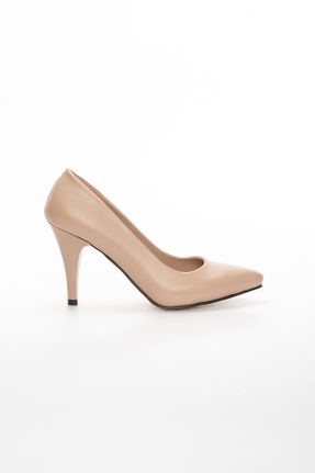 کفش پاشنه بلند کلاسیک بژ زنانه پاشنه نازک پاشنه بلند ( +10 cm) کد 269602640
