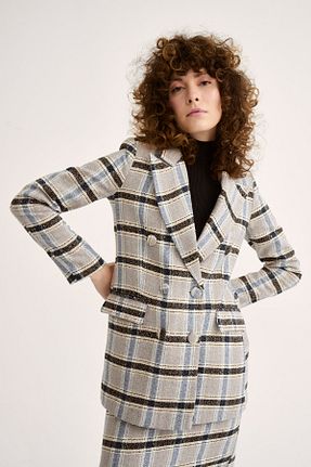 کت آبی زنانه رگولار Sateen - کد 270801040