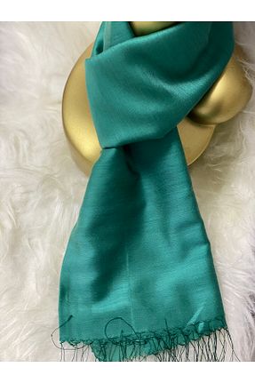 شال سبز زنانه ابریشم İPEKSCARF - کد 271055655
