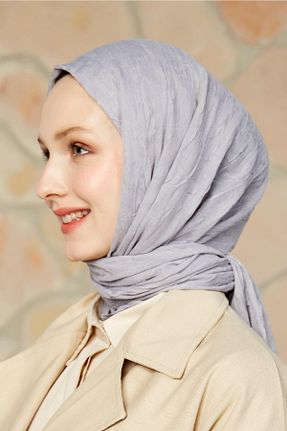 شال طوسی زنانه پنبه پلی استر Modakaşmir - کد 271605819