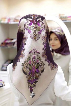 روسری بژ پلی استر Levidor - کد 271590944