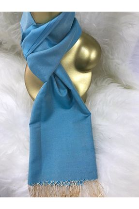 شال فیروزه ای زنانه ابریشم İPEKSCARF - کد 271121218