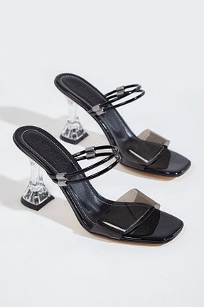 دمپائی مشکی زنانه چرم مصنوعی SOFT FASHION - کد 271612623