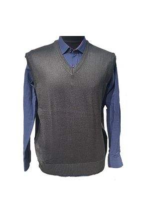 سوئیتر طوسی مردانه پشمی CMR ERKEK GİYİM - کد 70588049