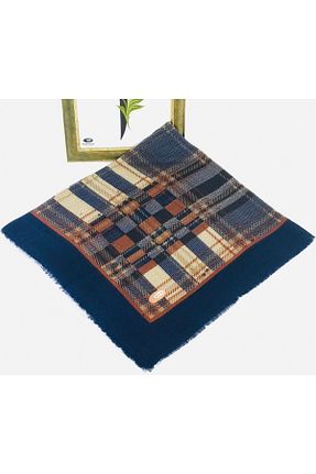 روسری سرمه ای 100 x 100 MOM COLLECTİON - کد 71323497