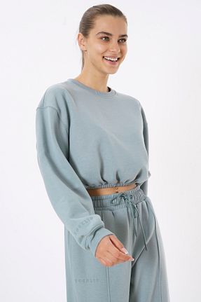 سوئیشرت سبز زنانه ساده Eoselio - کد 71941467
