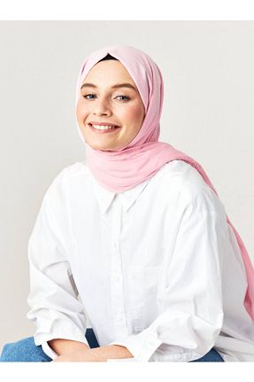 شال صورتی زنانه پنبه ای Nacar - کد 88032806
