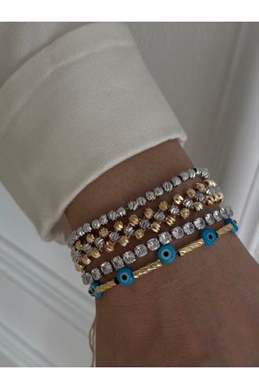 دستبند جواهر زنانه روکش طلا کد 271437355