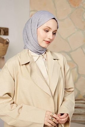 شال طوسی زنانه پنبه پلی استر Modakaşmir - کد 271605819