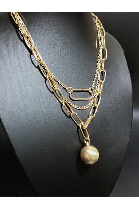 گردنبند جواهر طلائی زنانه Duvar Hediyelik - کد 271659150