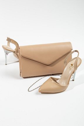 کفش مجلسی بژ زنانه چرم مصنوعی SOFT FASHION - کد 271833282