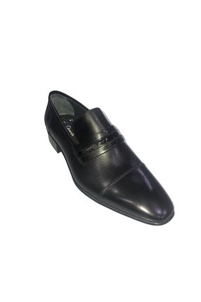 کفش کلاسیک مشکی مردانه چرم خالص şık kundura - کد 274008972