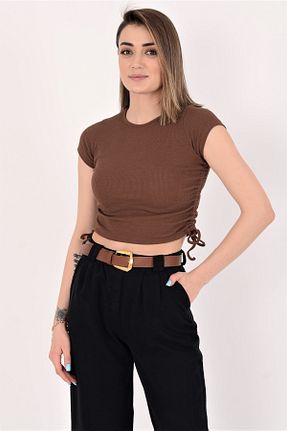 بادی قهوه ای زنانه پلی استر vayro - کد 273868879