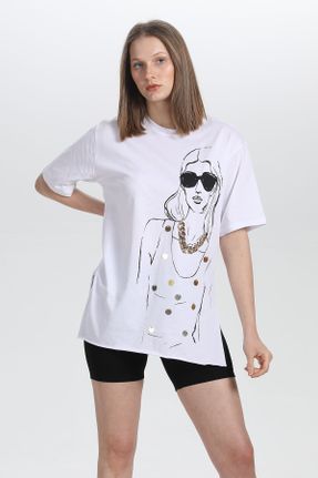 تی شرت سفید زنانه ویسکون کد 274384473