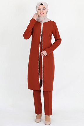 ست بالاتنه و پائین تنه حجاب نارنجی زنانه Asimetrik Feiza Collection - کد 274410796