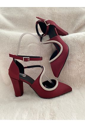 کفش مجلسی زرشکی زنانه پارچه ای LADİESHOE - کد 275521630