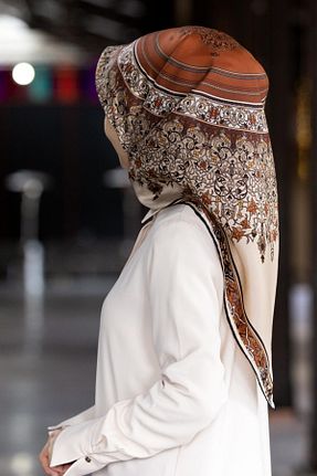 روسری قهوه ای İpek Tivil Vissona - کد 274075742