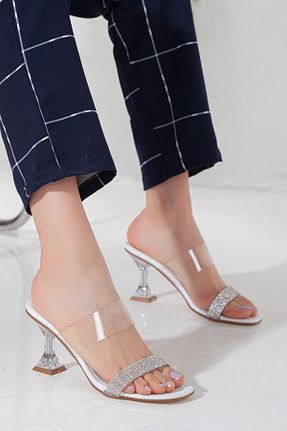 دمپائی سفید زنانه چرم لاکی SOFT FASHION - کد 274652834