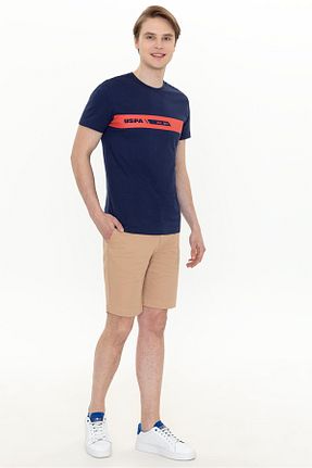 شلوارک و برمودا بژ مردانه پنبه ای U.S. Polo Assn. - کد 273846773