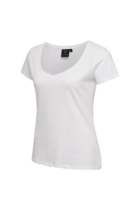 تیشرت سفید زنانه رگولار hummel - کد 121395657