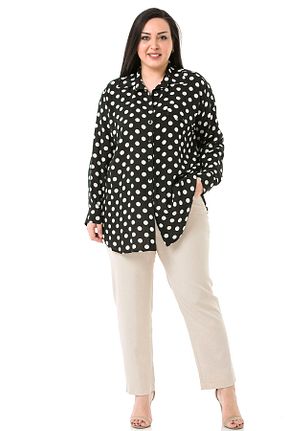 پیراهن سایز بزرگ مشکی زنانه سایز بزرگ DISENTIS MODEST - کد 277003503