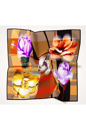روسری بنفش پلی استر Silk Home - کد 277055427