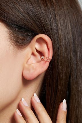 گوشواره غضروفی نقره صورتی Ninova Silver - کد 277159594