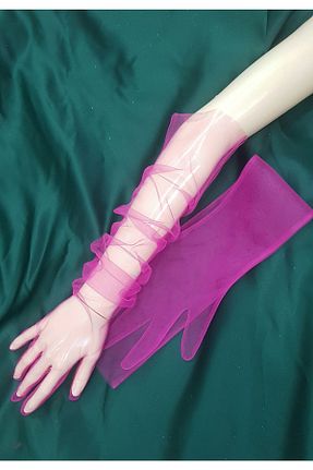 دستکش صورتی زنانه پلی استر es moda shop - کد 263001434